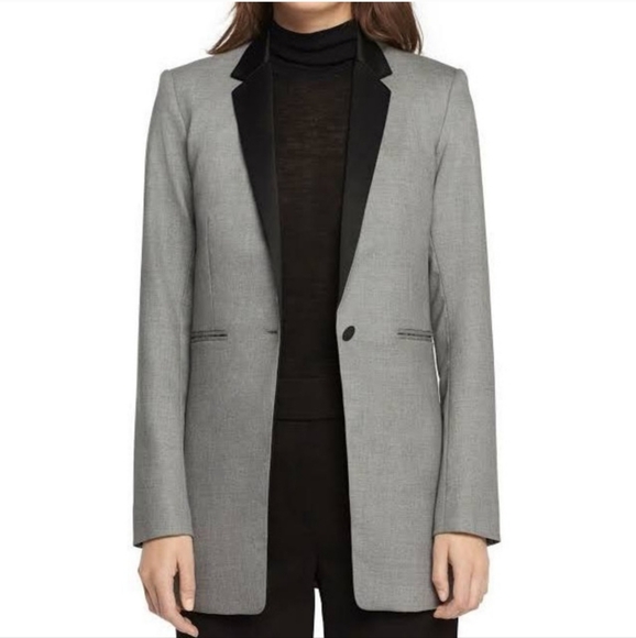 NWT RAG & BONE Dant Tux Wool Blazer Gray Size 0 - Picture 1 of 7